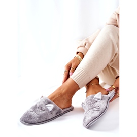 PE1 Pantofole Shiny Kitten Con Orecchie Kaisy Grigie grigio 4
