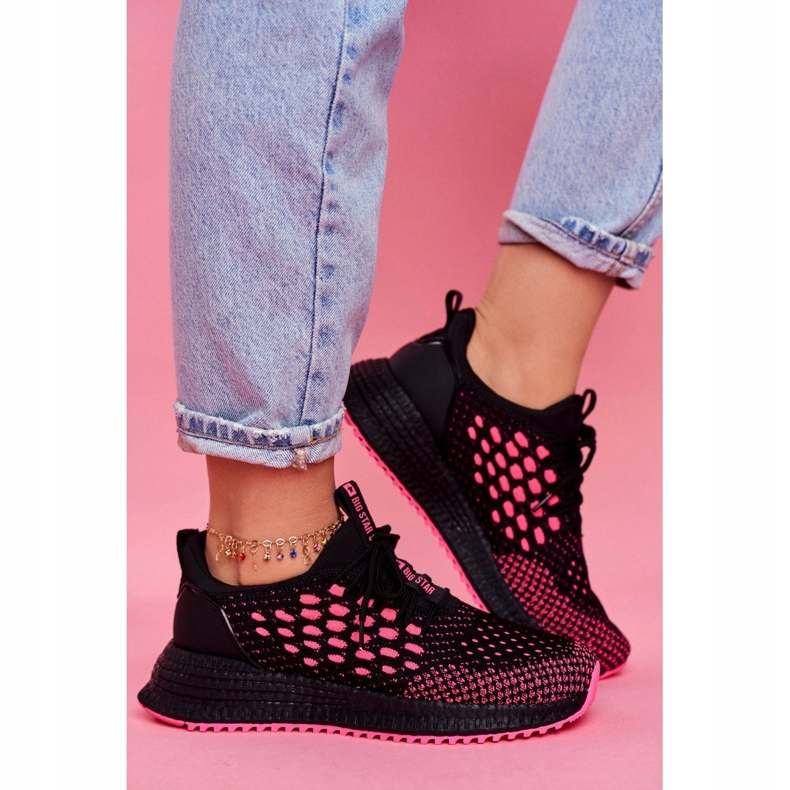 Scarpe Sportive Donna Sneakers Big Star Nero Fucsia FF274964 rosa 1