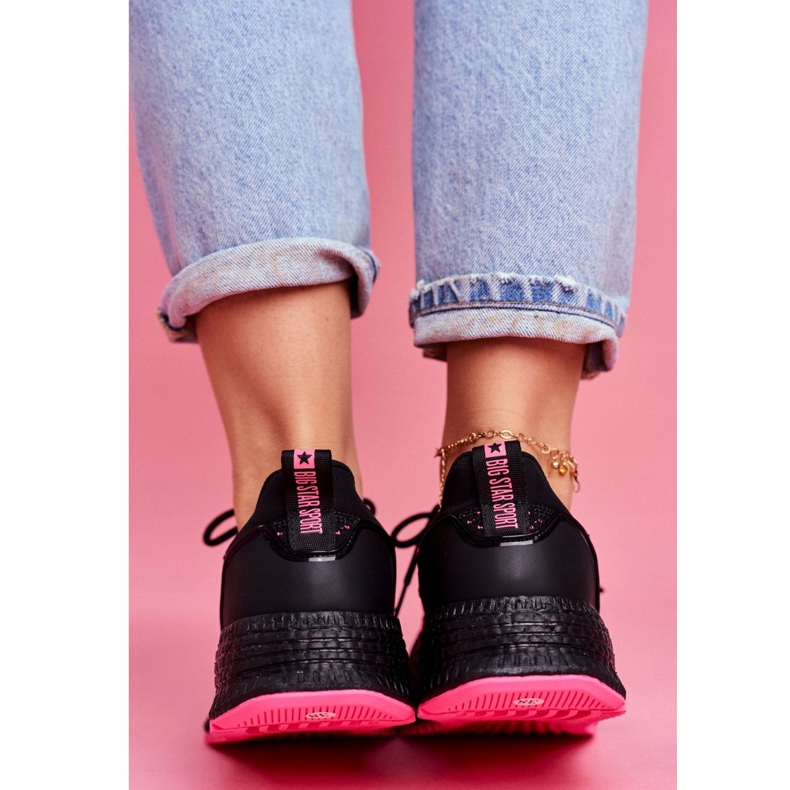 Scarpe Sportive Donna Sneakers Big Star Nero Fucsia FF274964 rosa 5