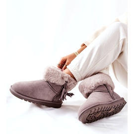 Fottuto da donna isolato con frange grigie grigio 1