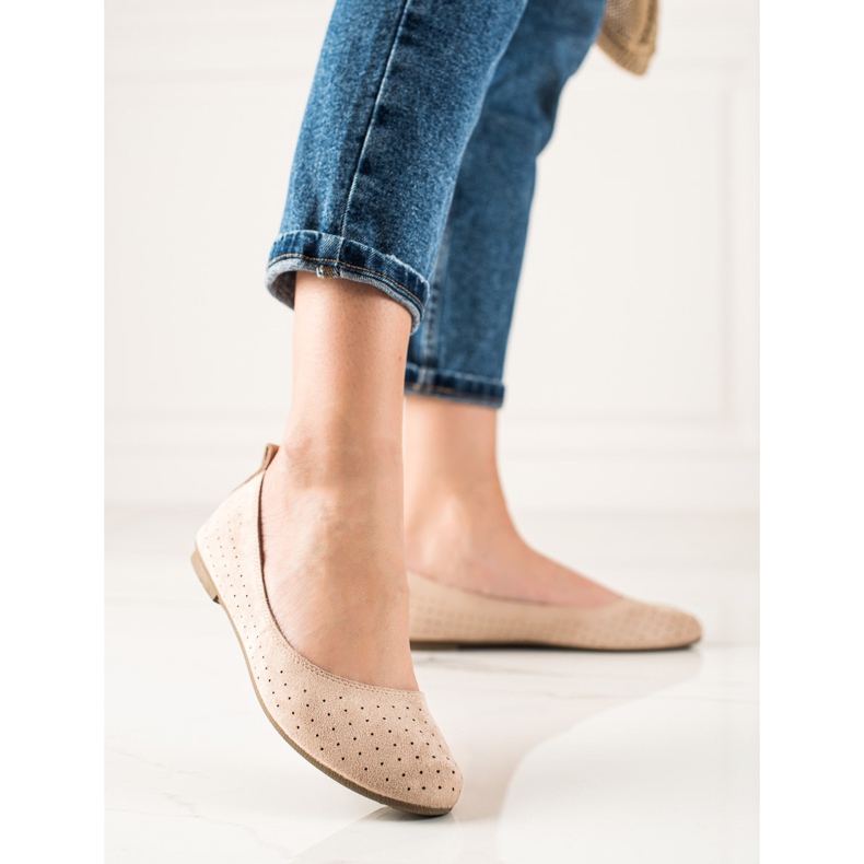 TRENDI Comode ballerine traforate beige 1