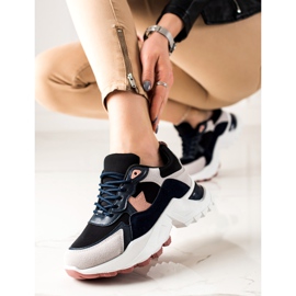 Sweet Shoes Scarpe da ginnastica alla moda beige nero rosa 2