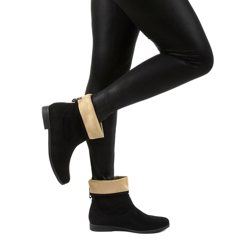 Stivali slip-on Islevine in simil camoscio nero 2