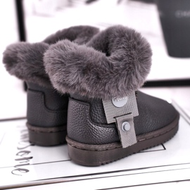 Apawwa Caldi stivali da neve per bambini con pelliccia Marella grigio 6