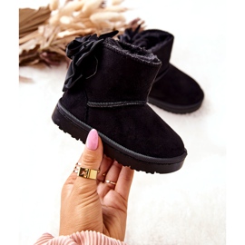 Stivali da neve caldi per bambini con fiocco nero Snowis 1