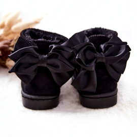 Stivali da neve caldi per bambini con fiocco nero Snowis 2