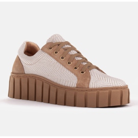Marco Shoes Scarpe basse sportive con fondo leggero beige 1