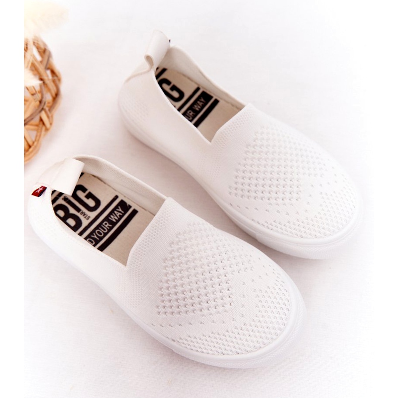Sneakers Slip-On Big Star HH374105 per bambini bianche bianca 2
