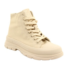 News Sneaker ad alta beige sulla piattaforma 21SP02-1050 1
