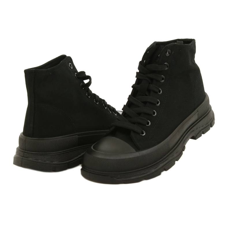 News Sneakers Alte Nere su Platform 21SP02-1050 nero 4