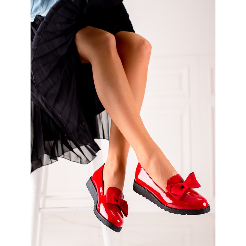 La.Fi Scarpe laccate con fiocco rosso 1