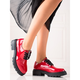 La.Fi Scarpe alla moda con lacci rosso 1
