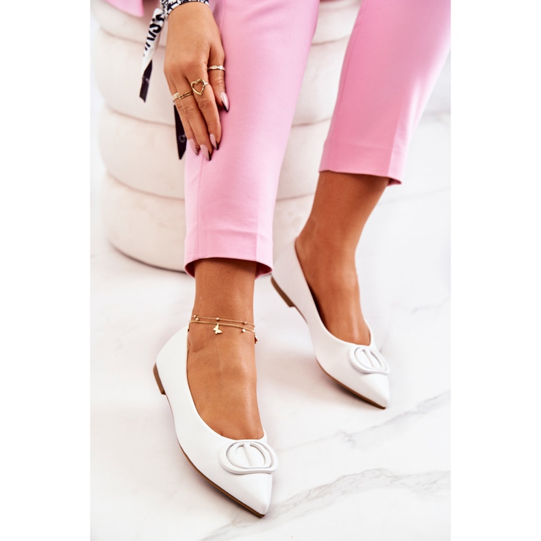 PS1 Ballerine In Pelle In Spitz White Rachelle bianco 1