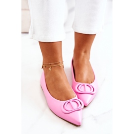 Ballerina In Pelle Con Spitz Rosa Rachelle 1