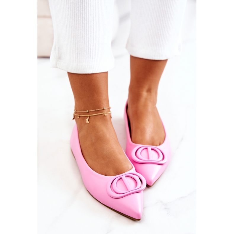 Ballerina In Pelle Con Spitz Rosa Rachelle 1