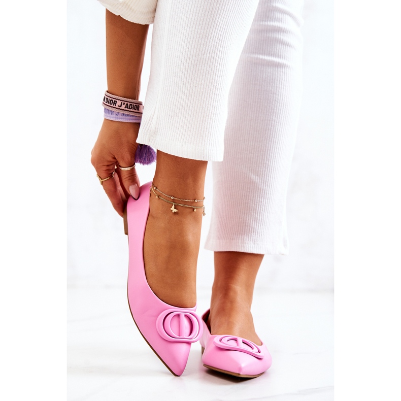 Ballerina In Pelle Con Spitz Rosa Rachelle 2