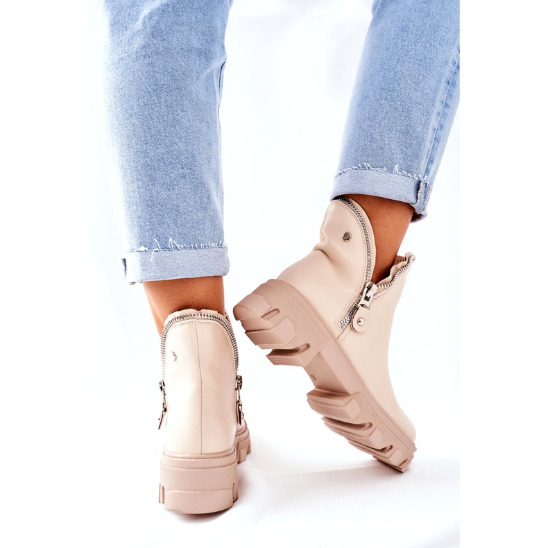 FI1 Stivaletti Donna Con Ritagli Beige Rhythm 5