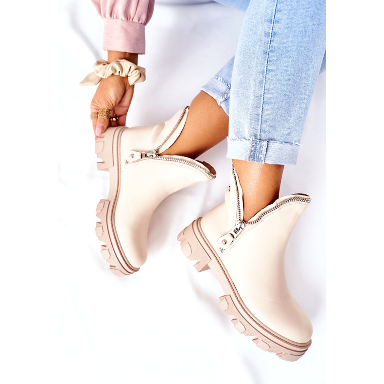 FI1 Stivaletti Donna Con Ritagli Beige Rhythm 4