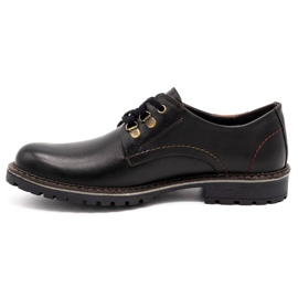 Olivier Scarpe da uomo in pelle 812MP nere con parte inferiore nera nero 1