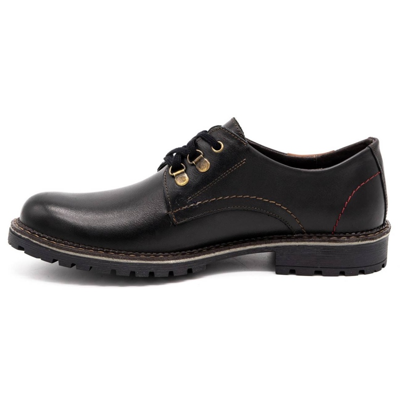 Olivier Scarpe da uomo in pelle 812MP nere con parte inferiore nera nero 1