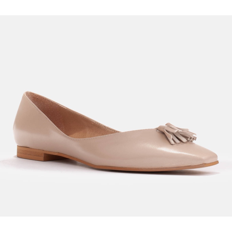 Marco Shoes Ballerine da donna con fianchi bassi beige 1