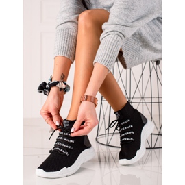 TRENDI Sneakers in tessuto leggero nero 1
