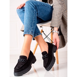 LA.FI Mocassini in camoscio nero 1