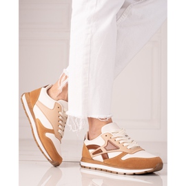 TRENDI Scarpe sportive casual beige marrone 1
