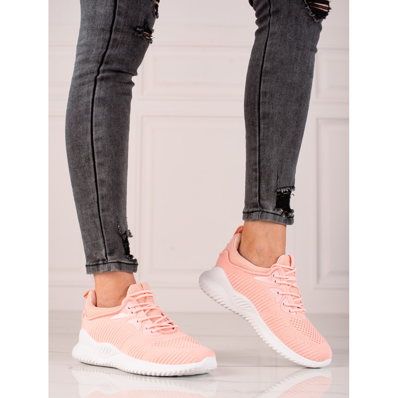 TRENDI Scarpe sportive Sneakers arancia rosa 2