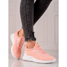 TRENDI Scarpe sportive Sneakers arancia rosa 1