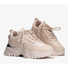 Sneaker nude con inserti in metallo Ansley rosa 1