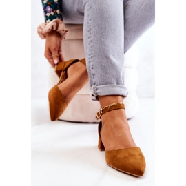WS1 Décolleté In Pelle Scamosciata In Calliope Spitz Camel marrone 2
