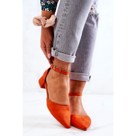 WS1 Décolleté In Pelle Scamosciata In Calliope Spitz Arancio arancia 1