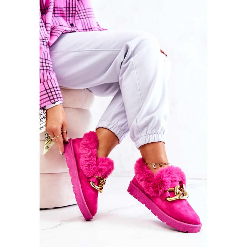 PS1 Ciabatte da donna con catena in oro Fuchsia Ardrums rosa 1
