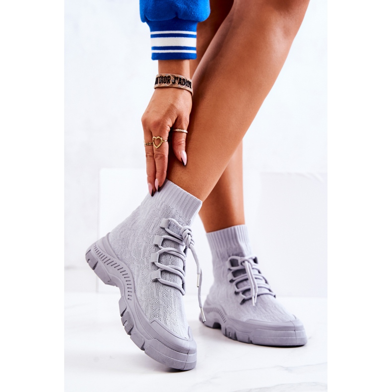 FM1 Calzature grigie per calzini sportivi Kimberly grigio 2