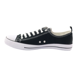 Sneakers nere American Club LH03 bianca nero 2