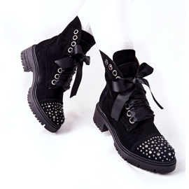 Lewski Shoes Stivali Scamosciati Workery Lewski Scarpe Legate 3069 Nere nero 2