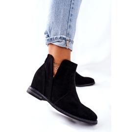Stivali da donna con zeppa S.Barski Joiva Black nero 3