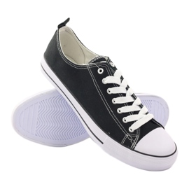 Sneakers nere American Club LH03 bianco nero 3