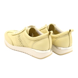 Scarpe in pelle traforata da donna Caprice 23500-28 655 gialle giallo 6