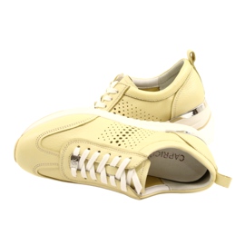 Scarpe in pelle traforata da donna Caprice 23500-28 655 gialle giallo 5