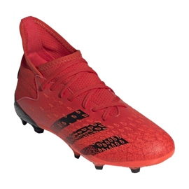 Scarpe da calcio Adidas Predator Freak.3 Fg Jr FY6282 arance e rosse 4