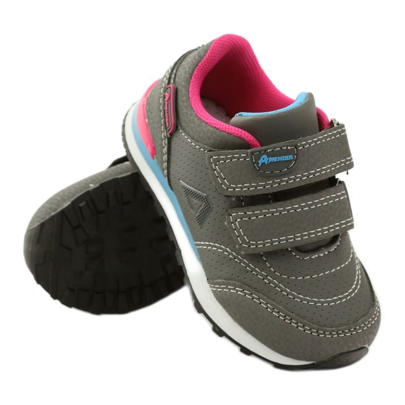 American Club ADI sport plantare in pelle American D1 tg blu rosa grigio 3