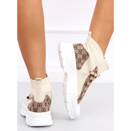 Sneakers a calzino Reta Beige marrone 1