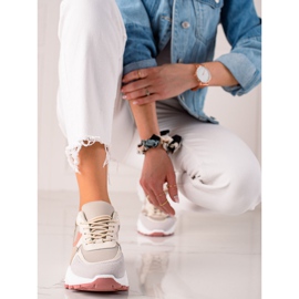 Sweet Shoes Scarpe da ginnastica alla moda beige nero 2