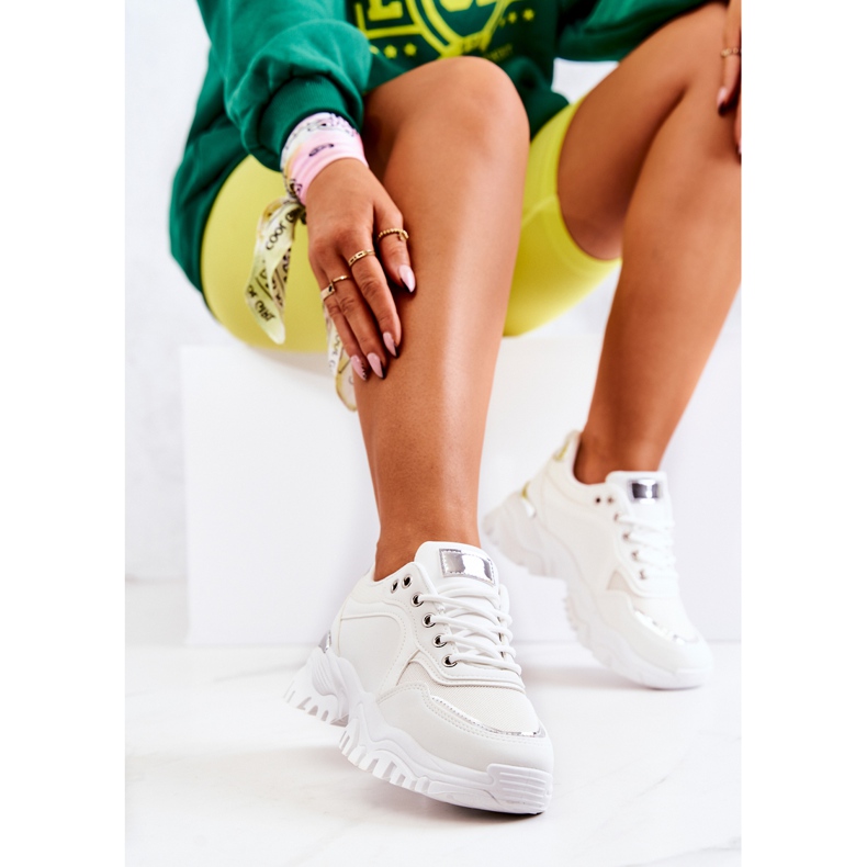 FS2 Scarpe Da Ginnastica Sulla Piattaforma Sallie Bianco argento 2