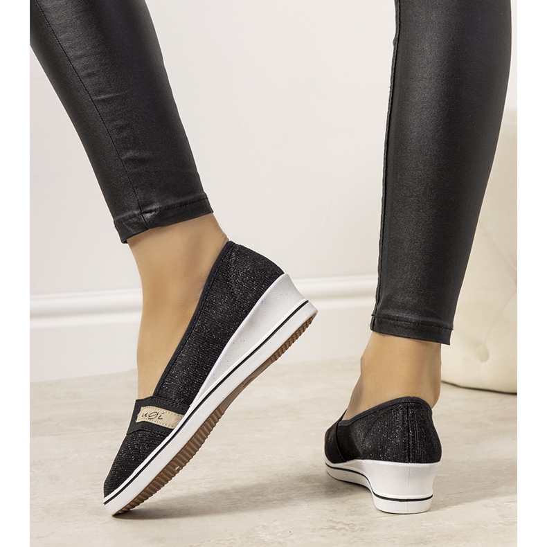 Sneakers nere con zeppa di Burris nero 1
