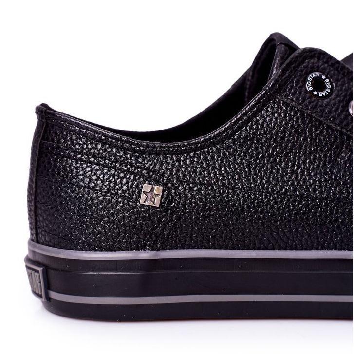 Sneakers da uomo in pelle Big Star II174002 Nere nero 2
