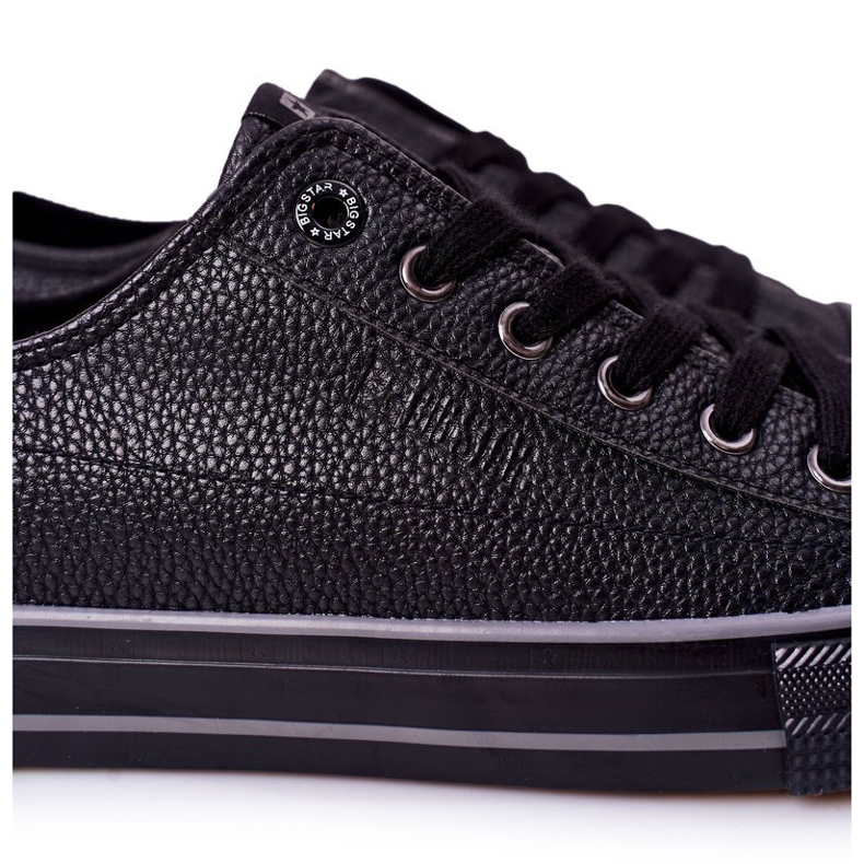 Sneakers da uomo in pelle Big Star II174002 Nere nero 3