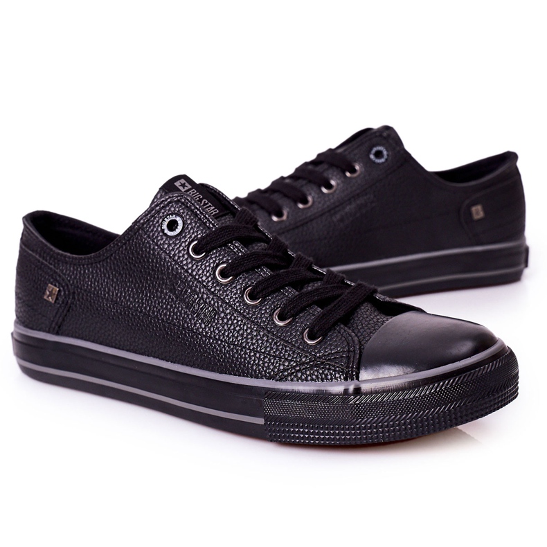 Sneakers da uomo in pelle Big Star II174002 Nere nero 4